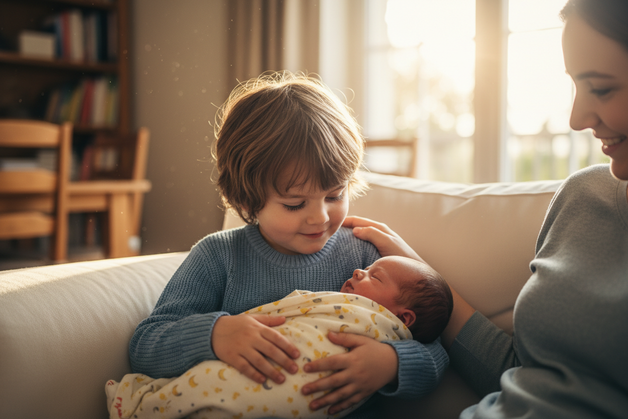 How to Help an Older Sibling Adjust to the Arrival of a New Baby