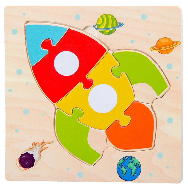 aby Wooden 3D Tangram Puzzle – Educational, Animals and Objects