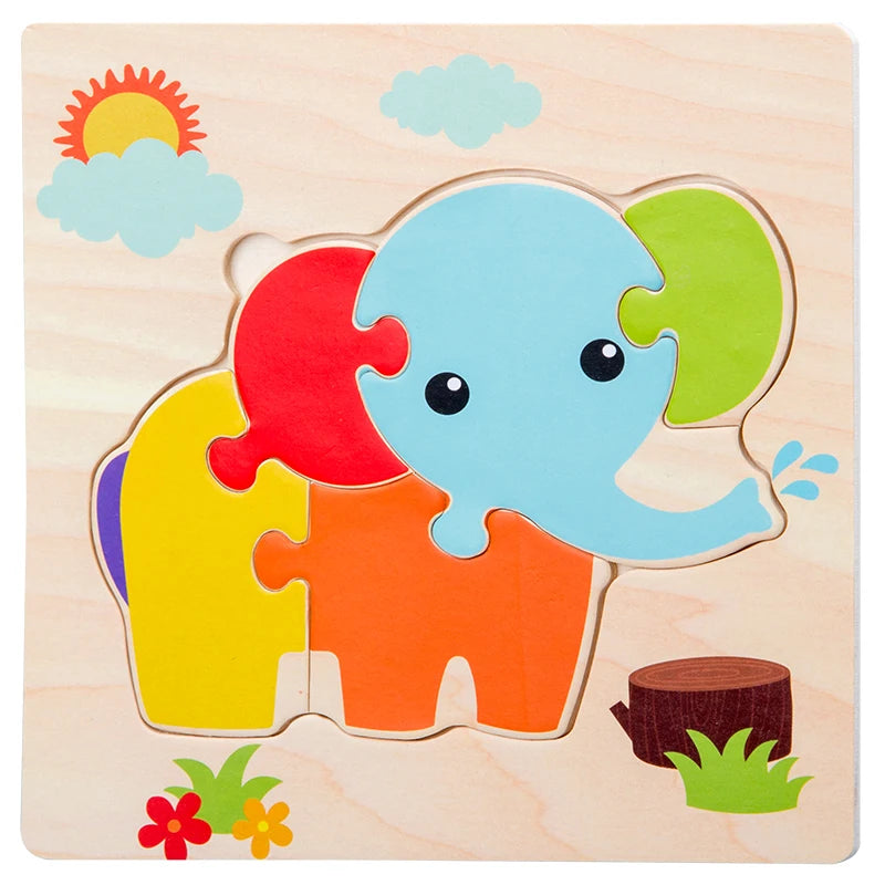 aby Wooden 3D Tangram Puzzle – Educational, Animals and Objects