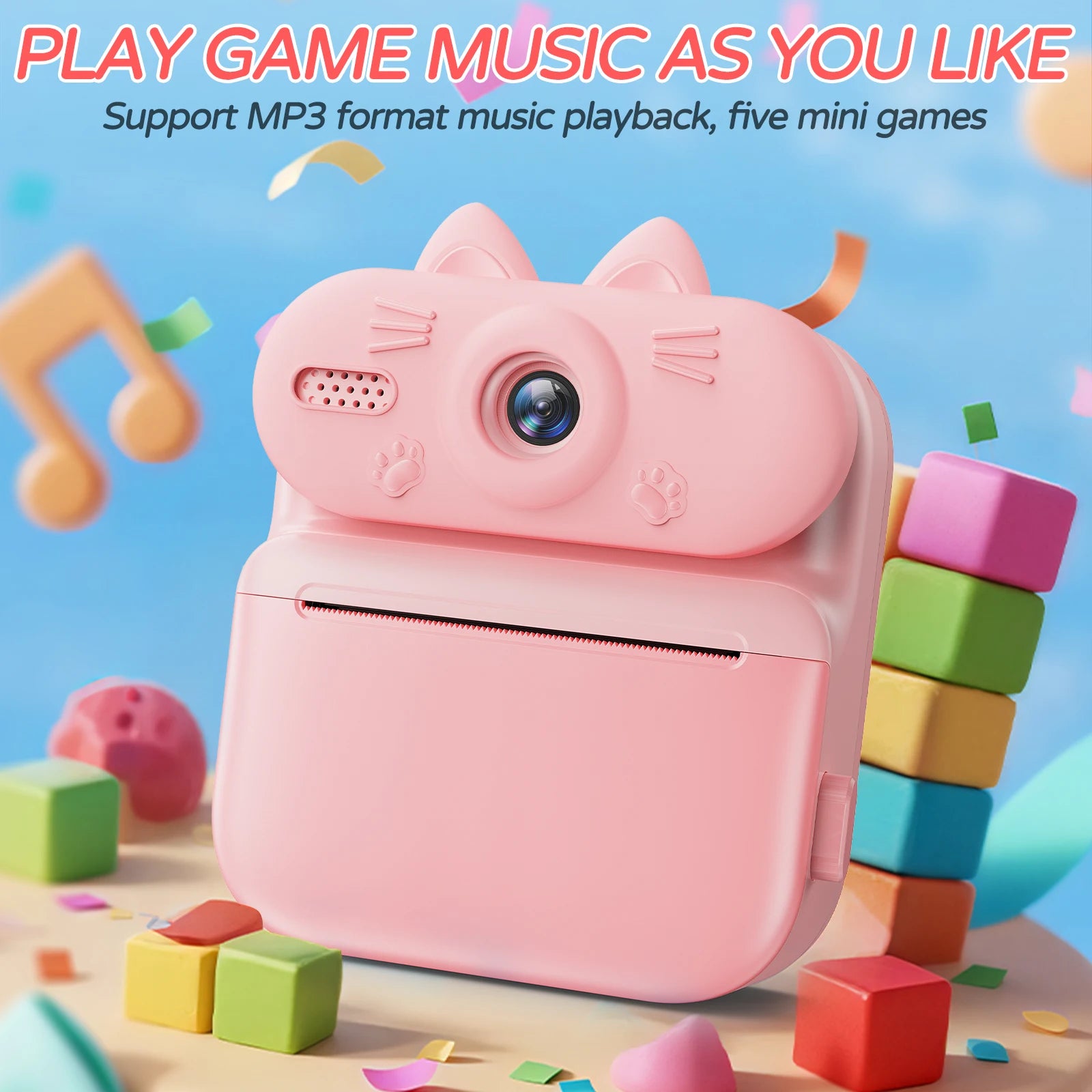 Kids Instant Print Camera – 1080p Toy Camera