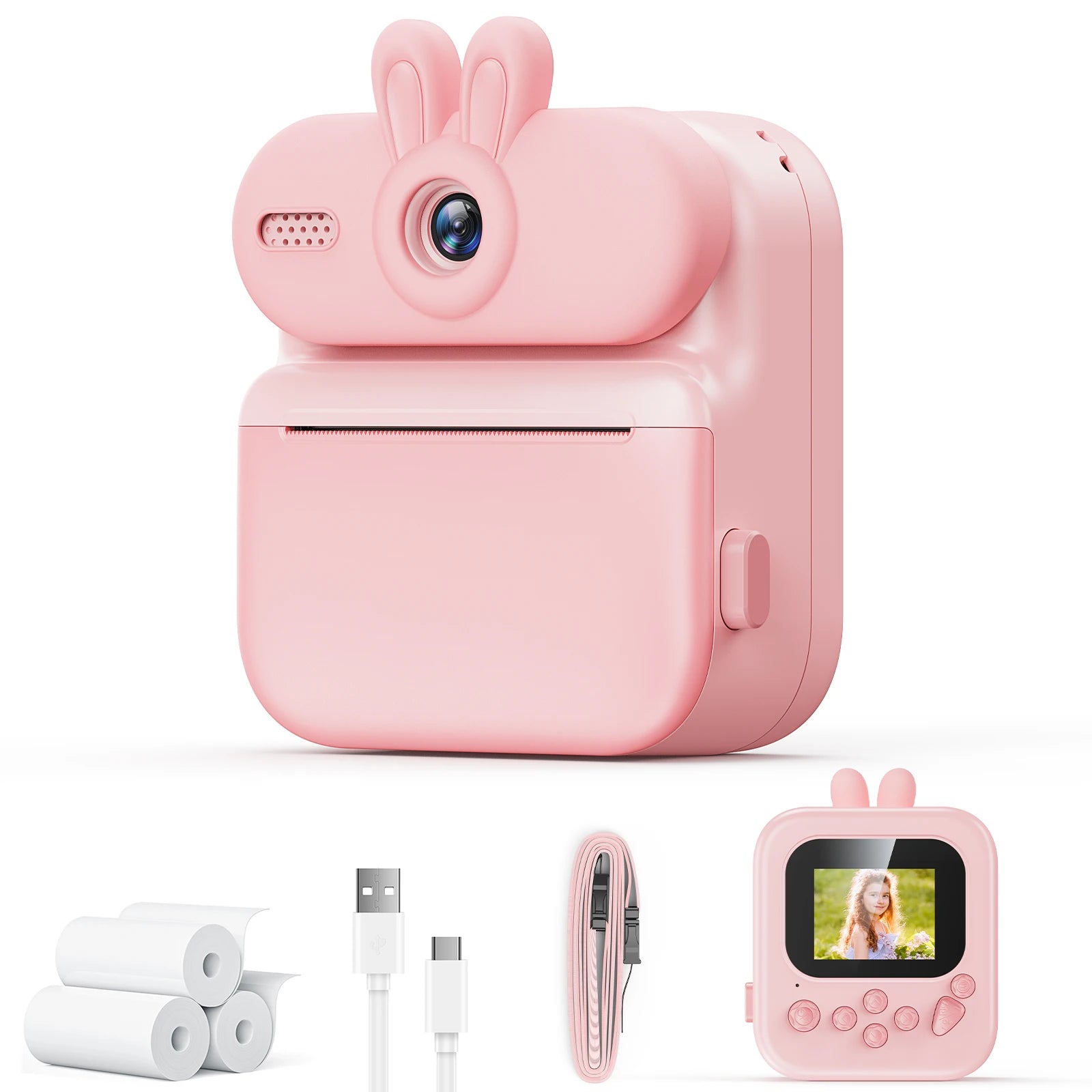 Kids Instant Print Camera – 1080p Toy Camera