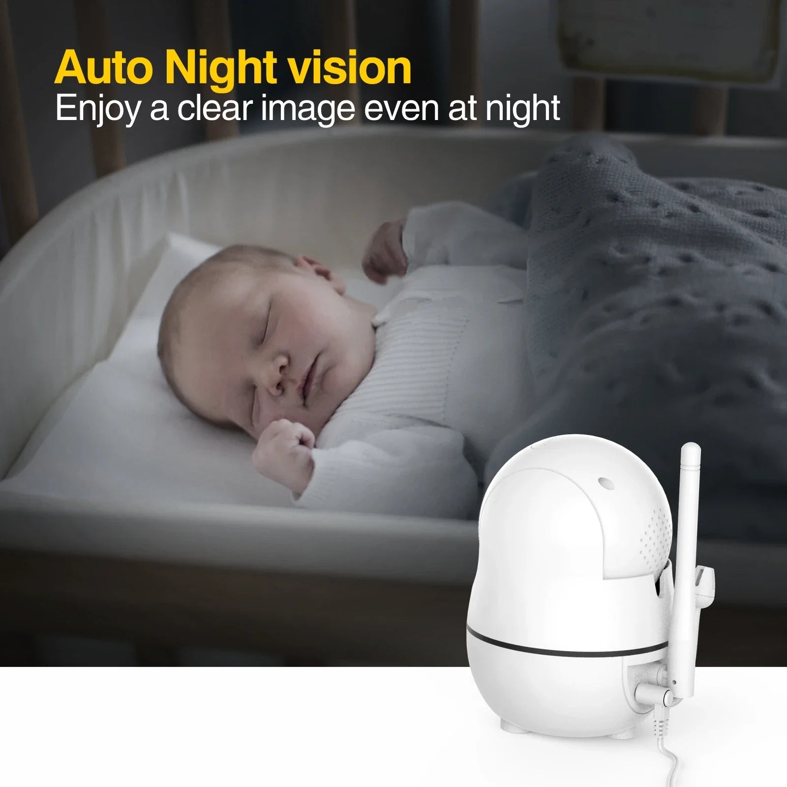 7" HD Video Baby Monitor with Dual Cameras, Split Screen & Long Range