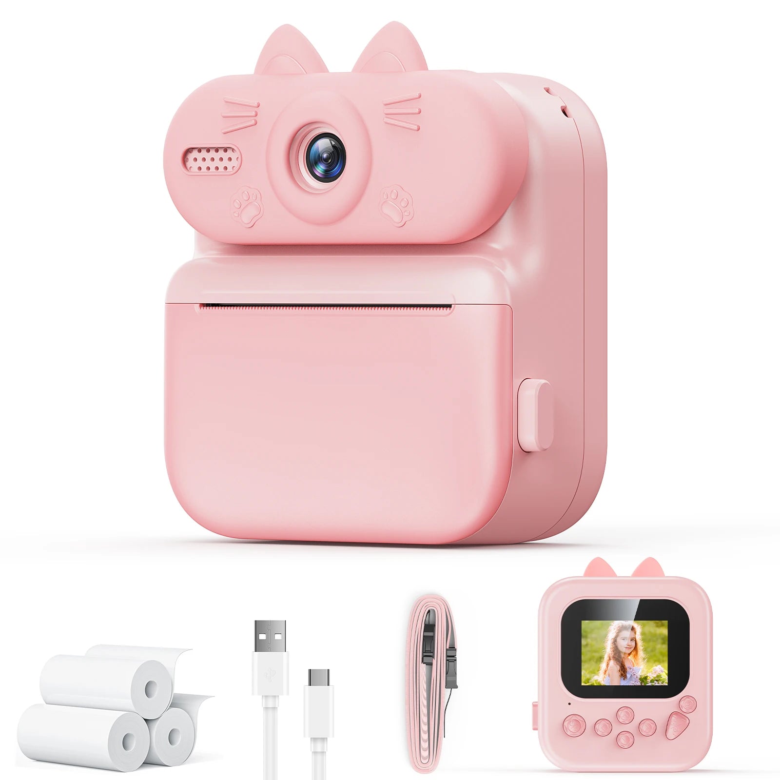 Kids Instant Print Camera – 1080p Toy Camera