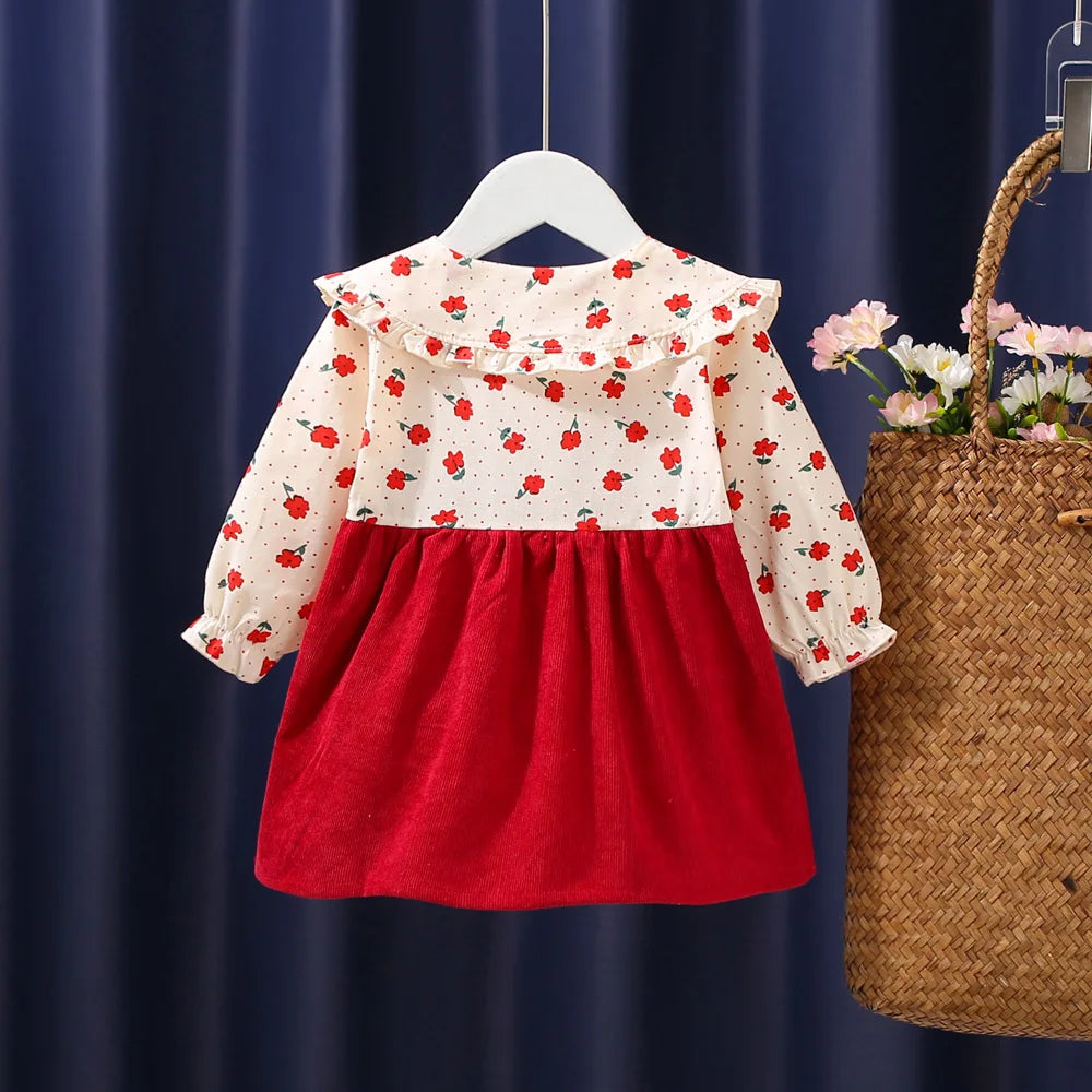 Cute autumn floral dress for girls — soft, comfy and perfect for little princess moments