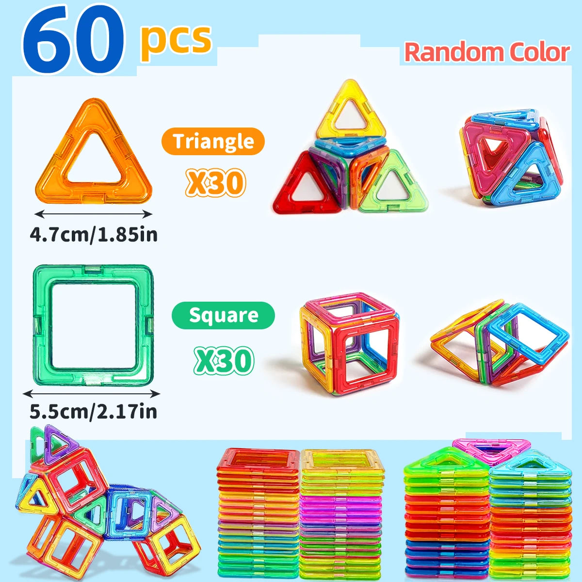STEM Magnetic Blocks for Play, Learn & Build - Inspire Creativity