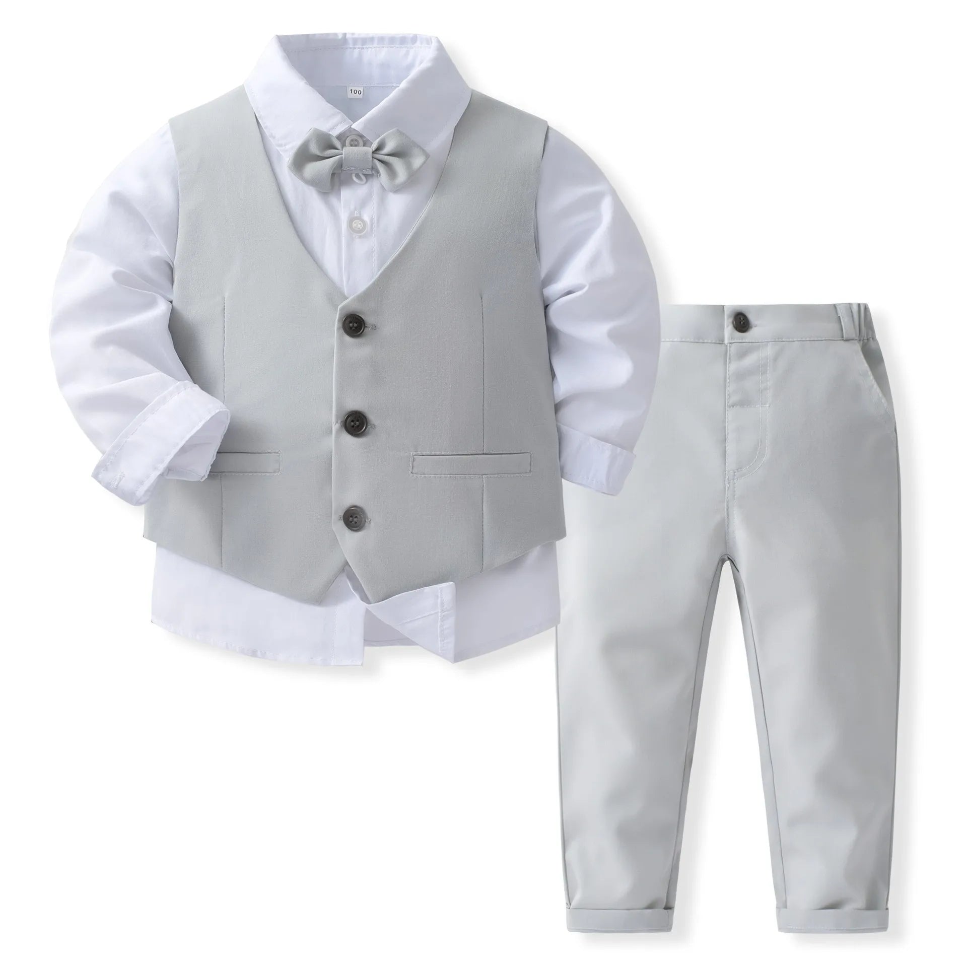 Smart Christmas 4-piece gentleman suit for boys — perfect for festive and special occasions
