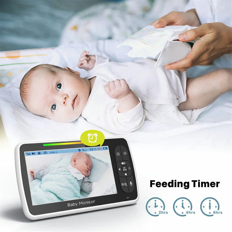 Babystar 5" Video Baby Monitor with Remote Pan-Tilt-Zoom & Two-Way Talk