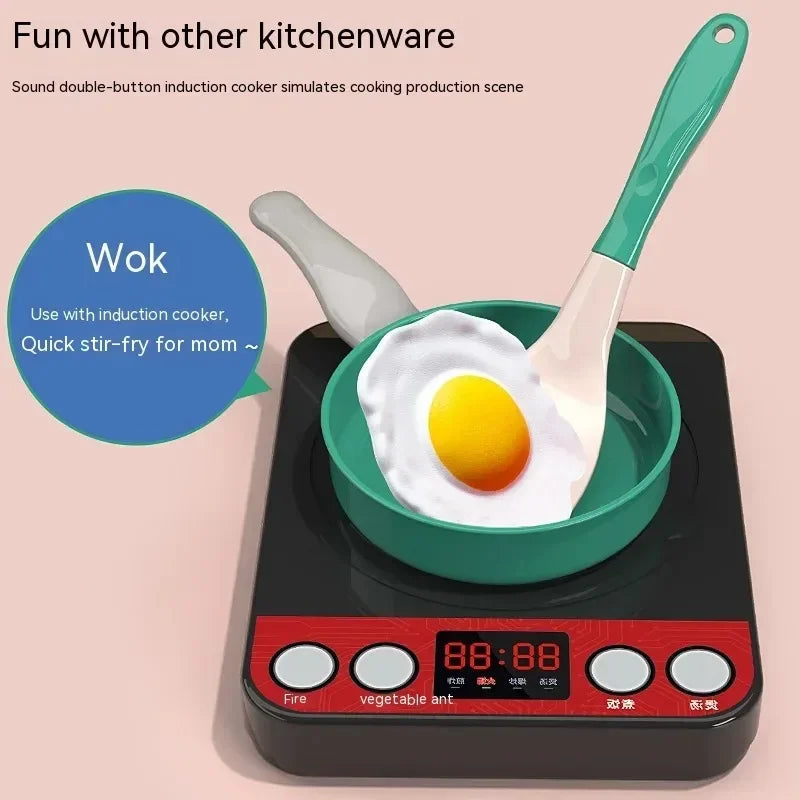 Kids Play Kitchen Accessories Set | Complete Cooking Toy Kit with Pretend Food and Pots