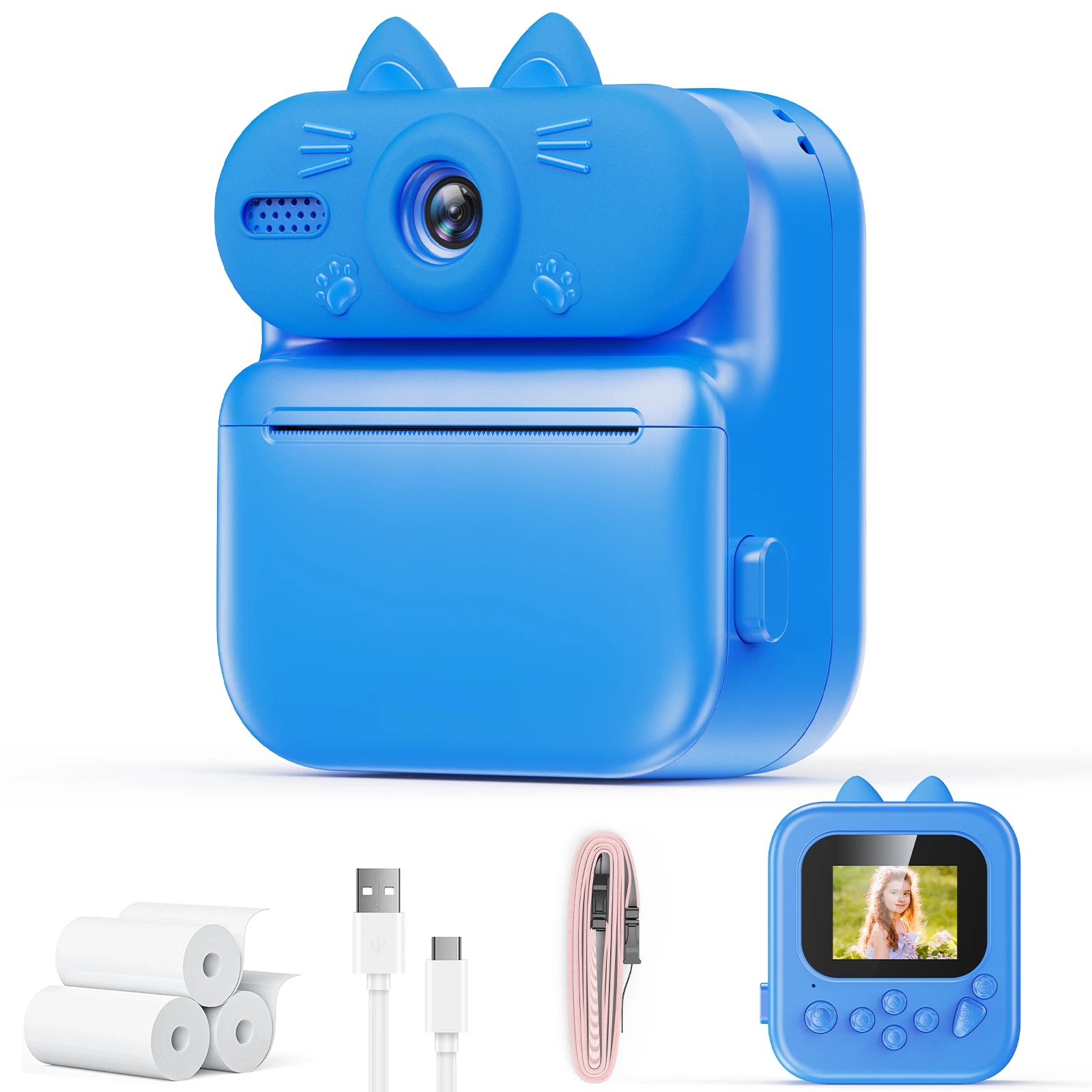 Kids Instant Print Camera – 1080p Toy Camera