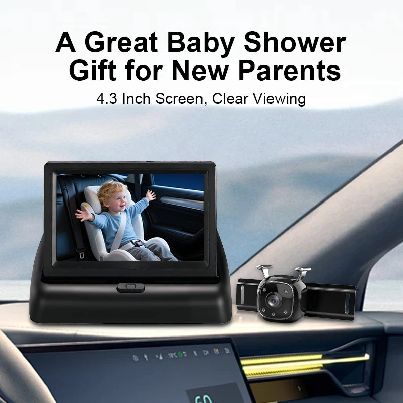 4.3" Portable Car Baby Monitor with HD Display & Night View