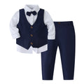 Smart Christmas 4-piece gentleman suit for boys — perfect for festive and special occasions