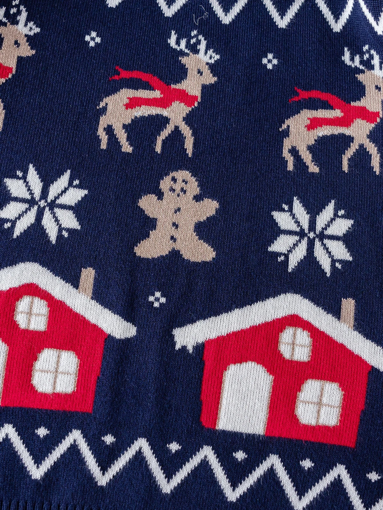 Premium reindeer knit sweater for boys — a warm, refined festive look for the season