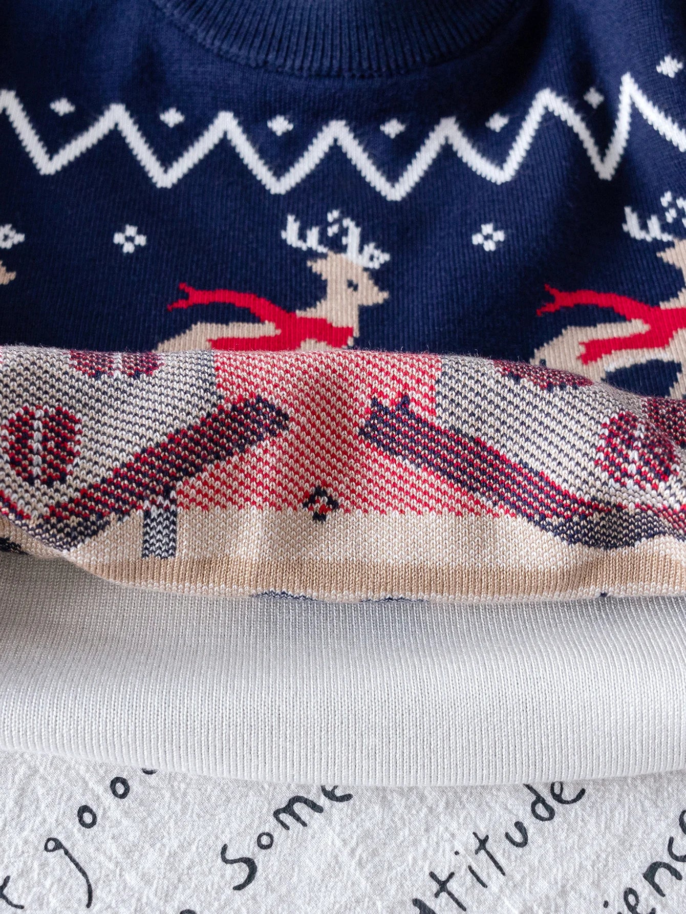 Premium reindeer knit sweater for boys — a warm, refined festive look for the season