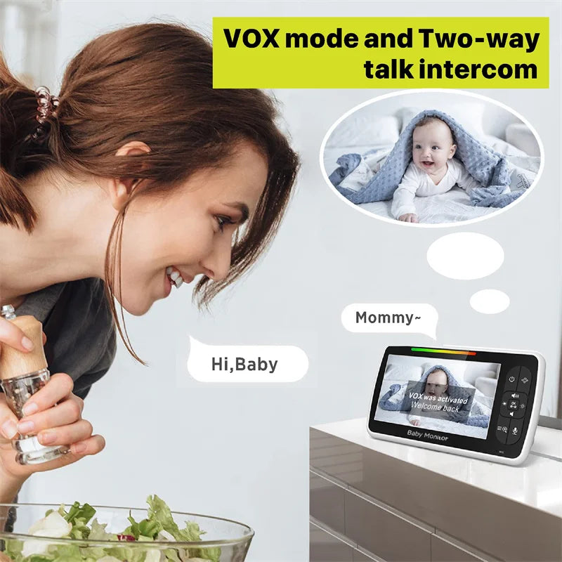 Babystar 5" Video Baby Monitor with Remote Pan-Tilt-Zoom & Two-Way Talk