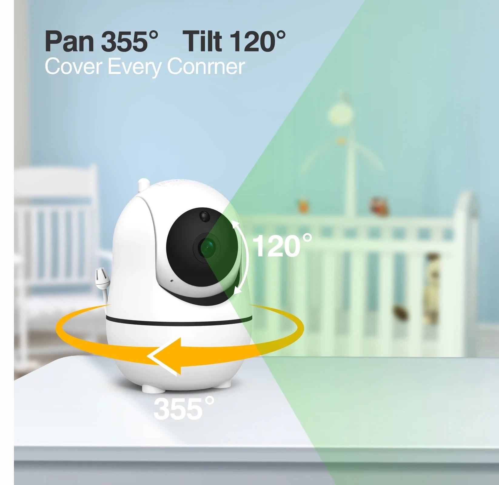 7" HD Video Baby Monitor with Dual Cameras, Split Screen & Long Range