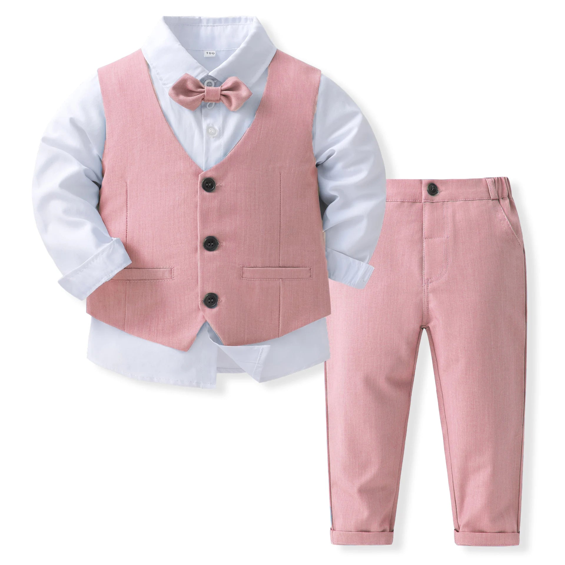 Smart Christmas 4-piece gentleman suit for boys — perfect for festive and special occasions