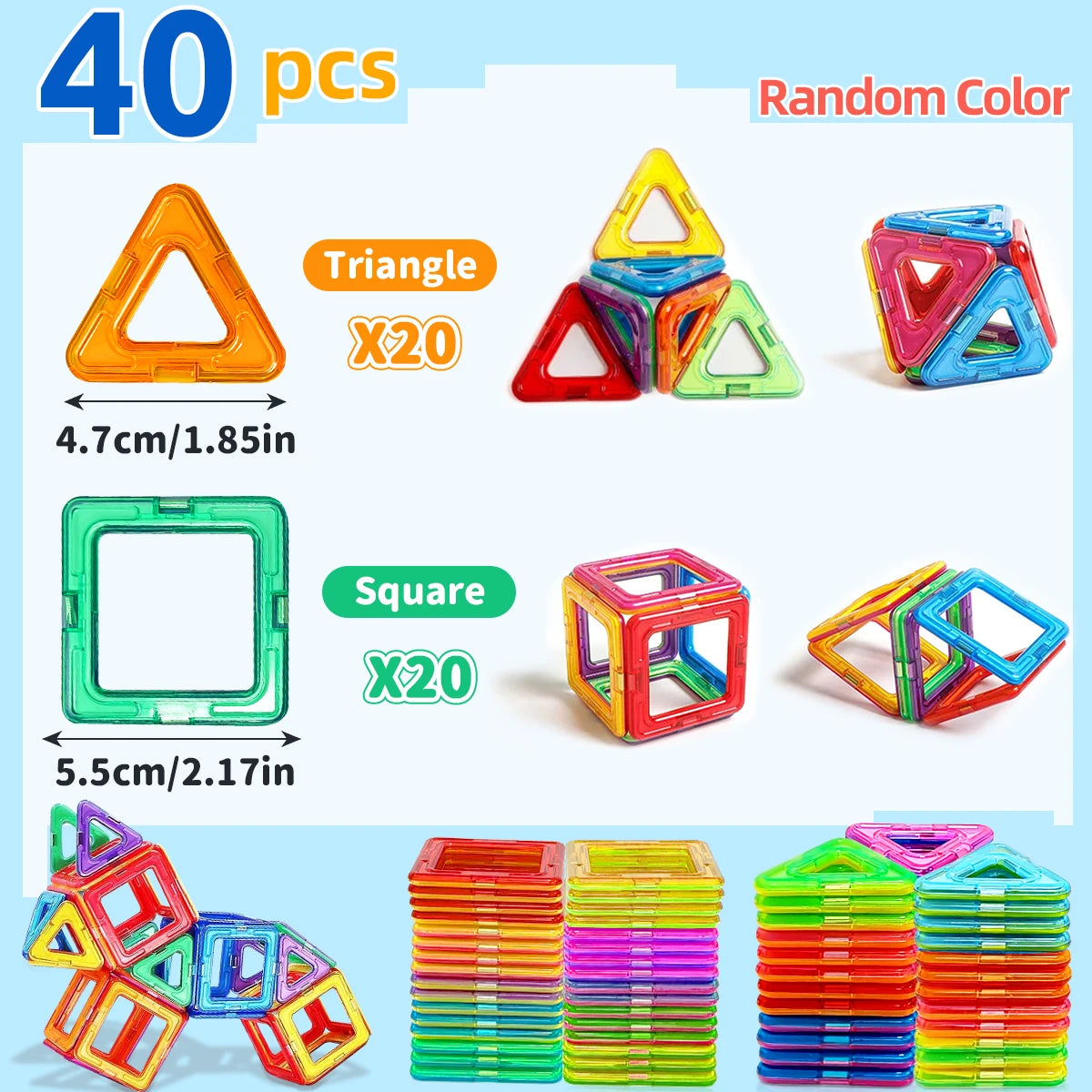 STEM Magnetic Blocks for Play, Learn & Build - Inspire Creativity