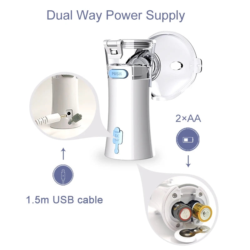 Portable Mesh Nebuliser Inhaler for Kids & Adults