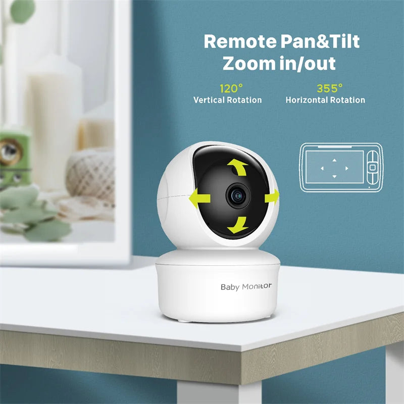Babystar 5" Video Baby Monitor with Remote Pan-Tilt-Zoom & Two-Way Talk