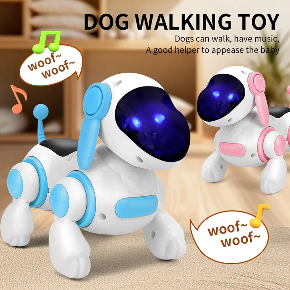 Smart Interactive Robotic Dog Toy with Lights, Sound & Music