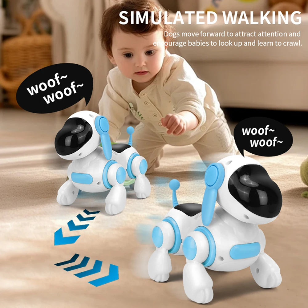 Smart Interactive Robotic Dog Toy with Lights, Sound & Music