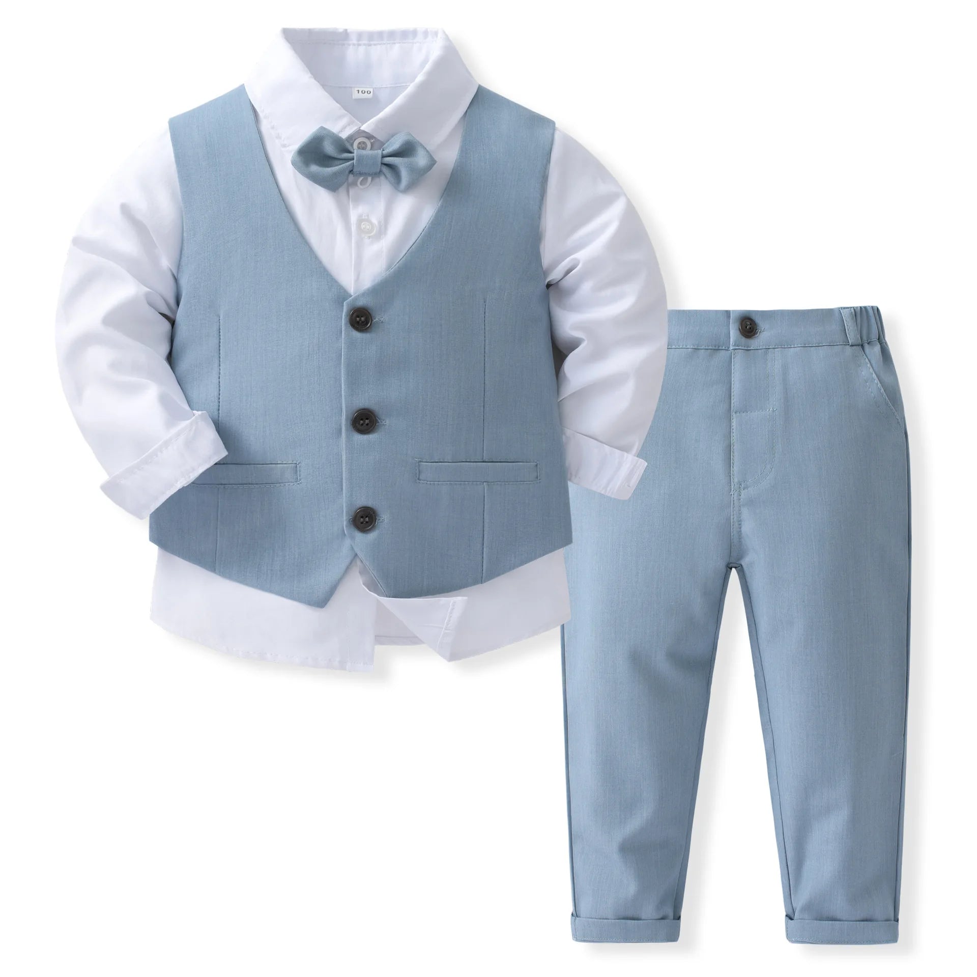 Smart Christmas 4-piece gentleman suit for boys — perfect for festive and special occasions