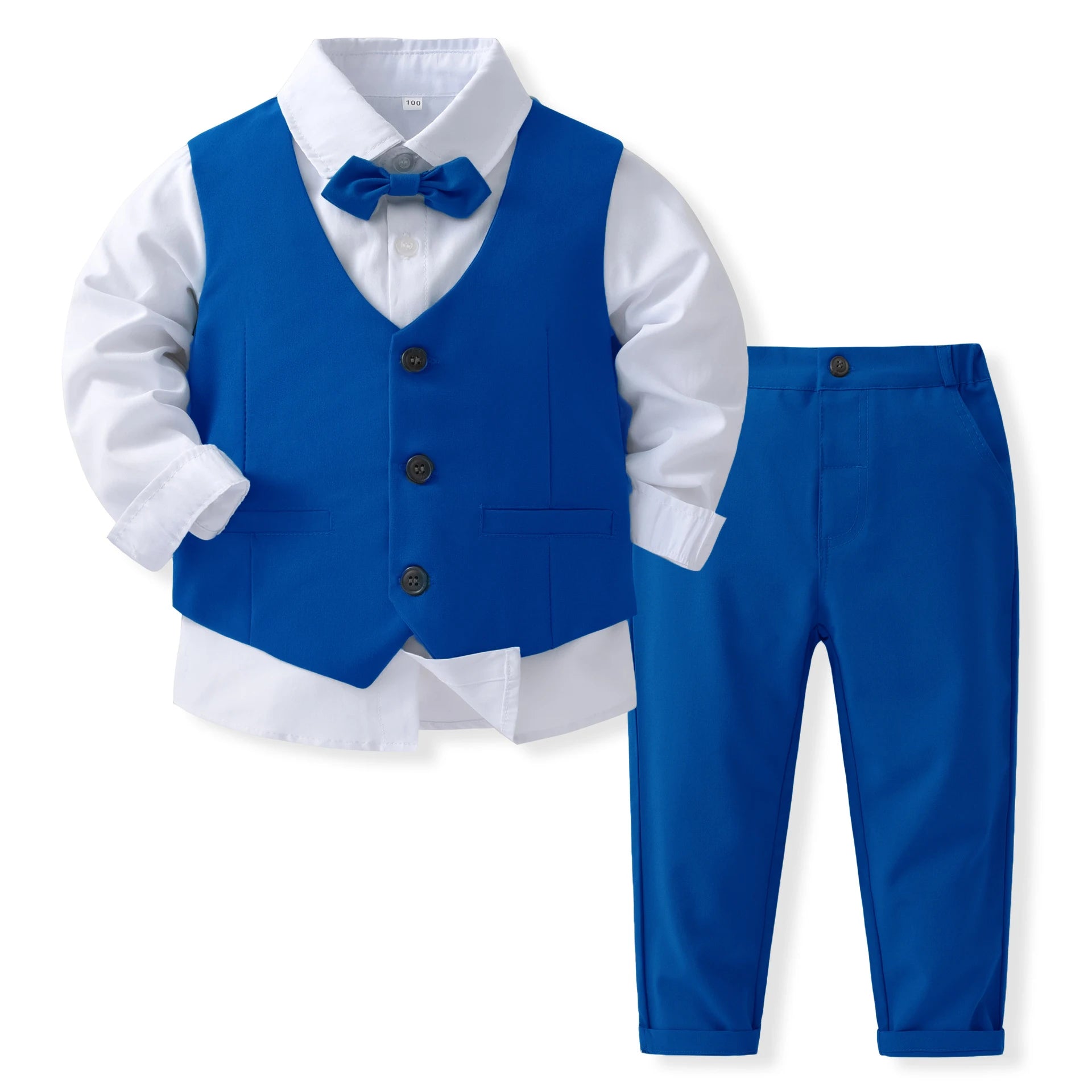 Smart Christmas 4-piece gentleman suit for boys — perfect for festive and special occasions