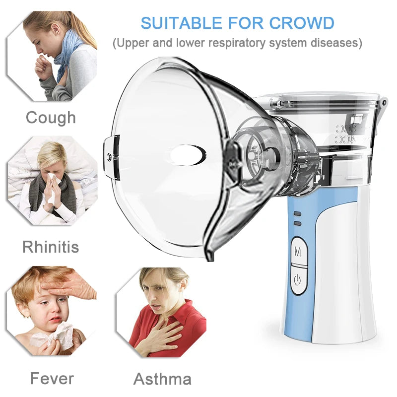 Portable Mesh Nebuliser Inhaler for Kids & Adults