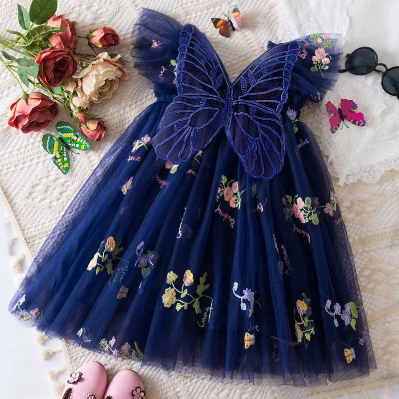 Floral Tulle Dress for Baby Girls – Elegant Outfit for Weddings and Special Occasions