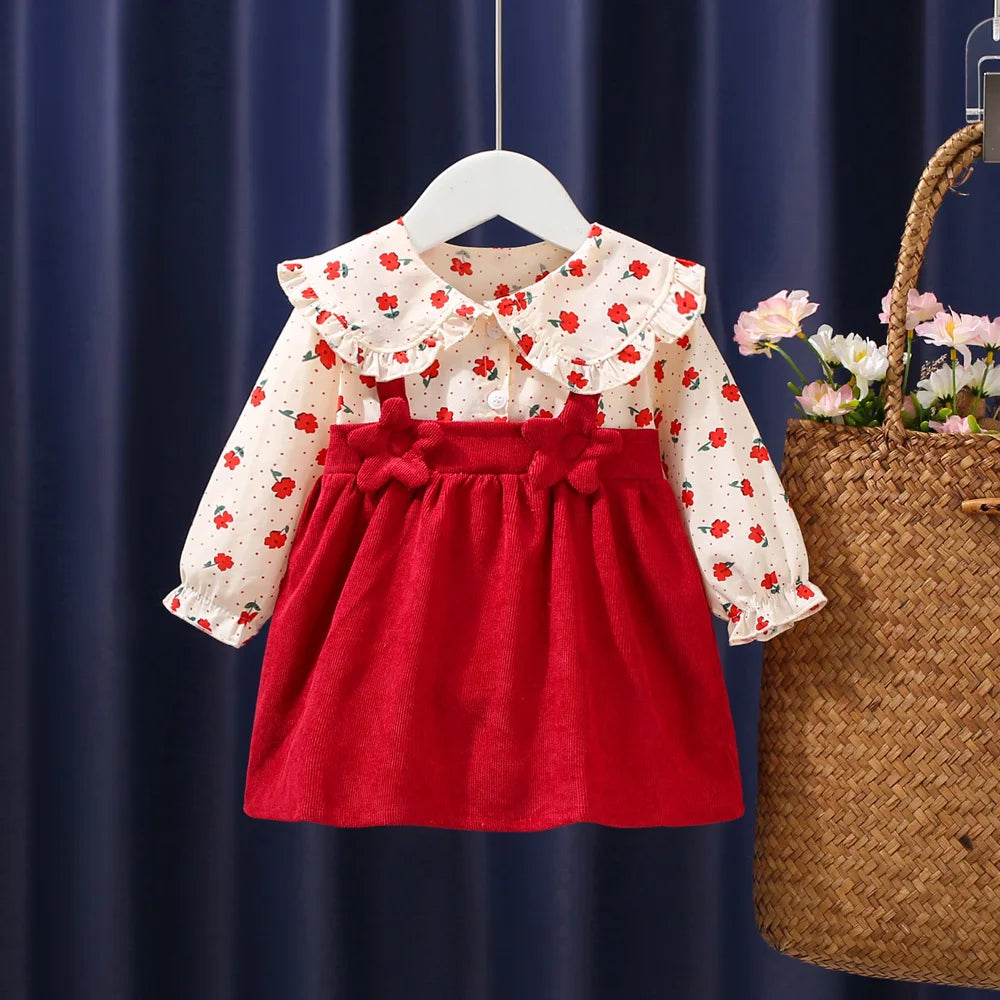 Cute autumn floral dress for girls — soft, comfy and perfect for little princess moments