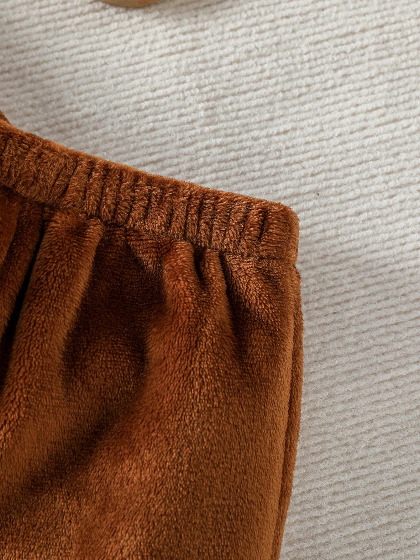 Plush Hooded Two-Piece Outfit for Babies