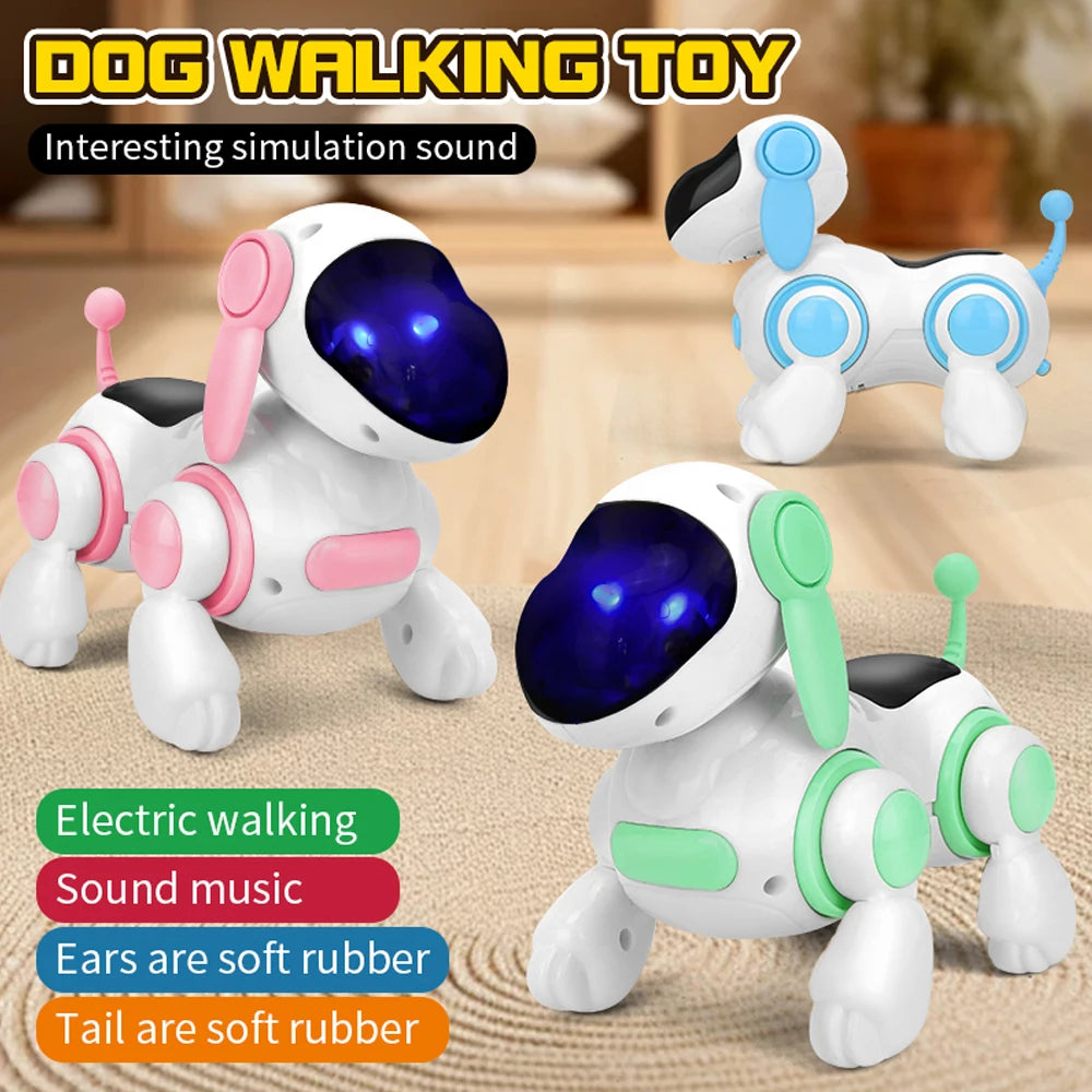 Smart Interactive Robotic Dog Toy with Lights, Sound & Music