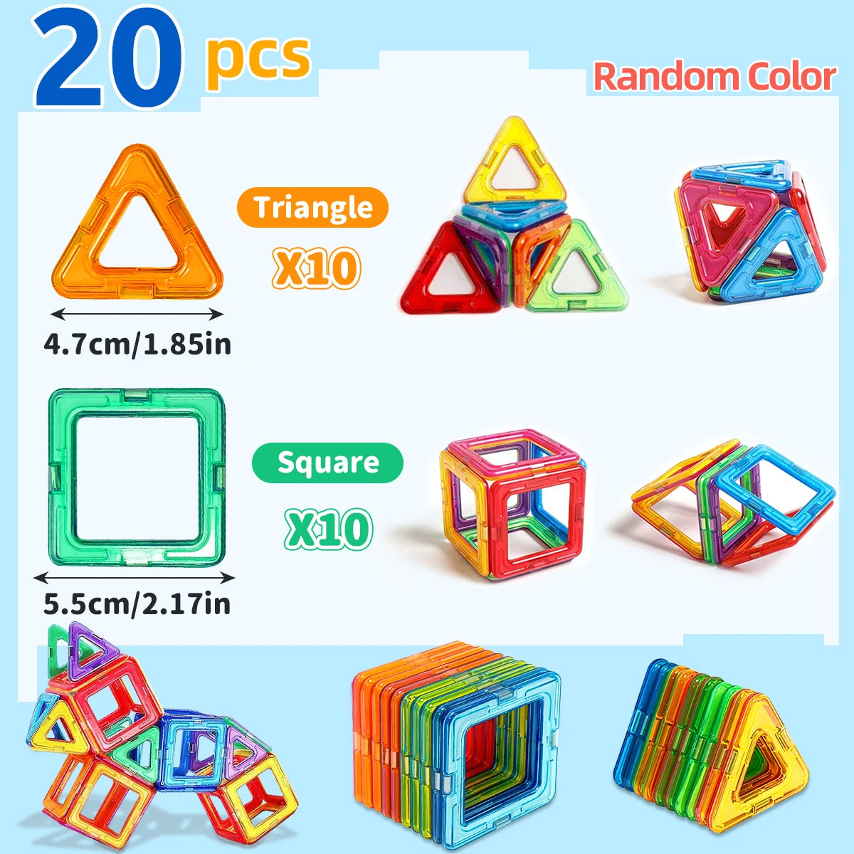 STEM Magnetic Blocks for Play, Learn & Build - Inspire Creativity