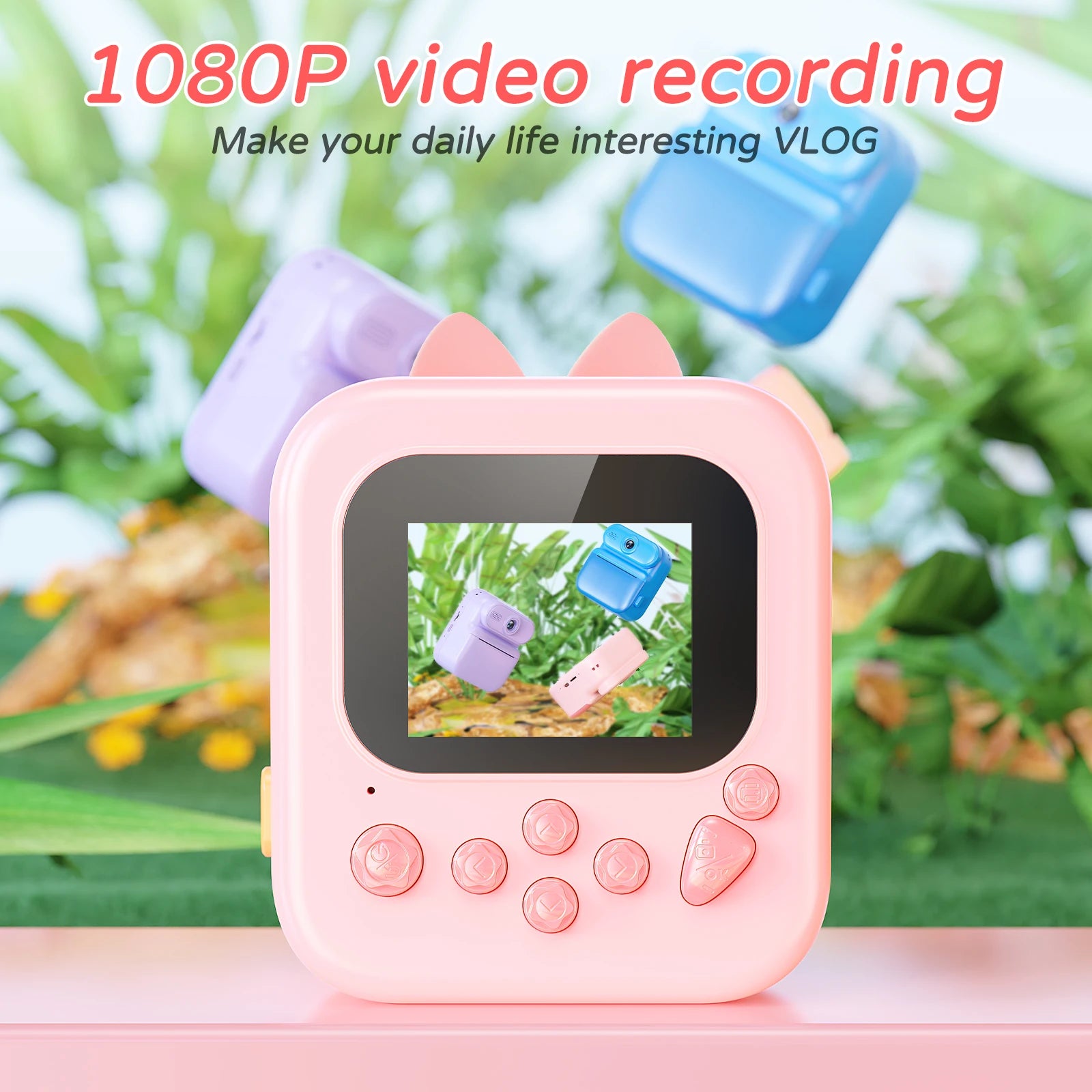 Kids Instant Print Camera – 1080p Toy Camera