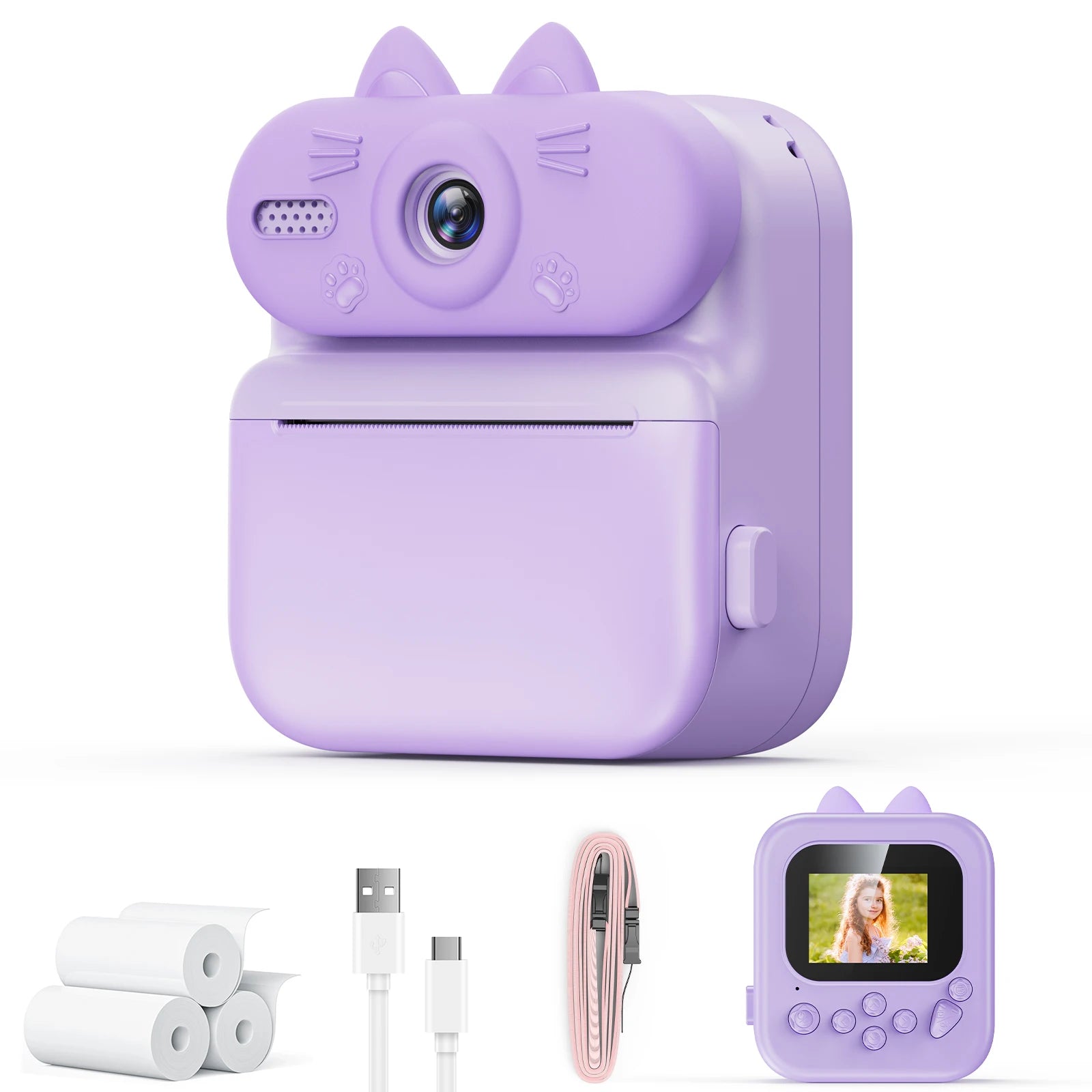 Kids Instant Print Camera – 1080p Toy Camera