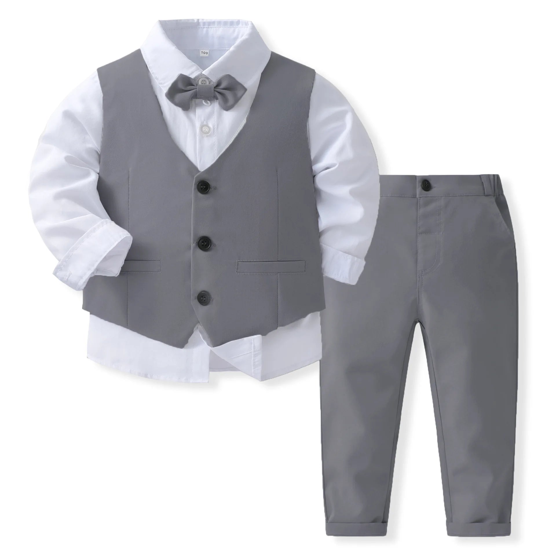 Smart Christmas 4-piece gentleman suit for boys — perfect for festive and special occasions